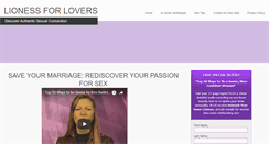 Desktop Screenshot of lionessforlovers.com